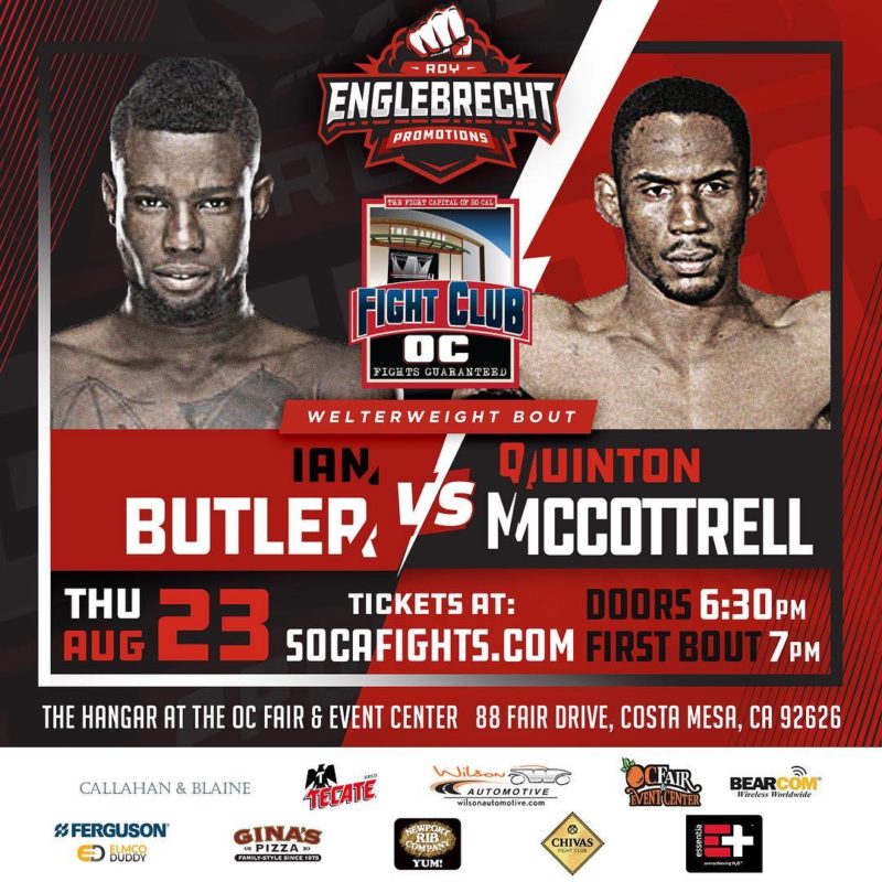 Ian Butler's Next Fight 8-23-18